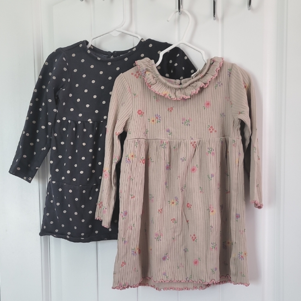 Lot of 2 Polka Dot and Floral Kids Dress